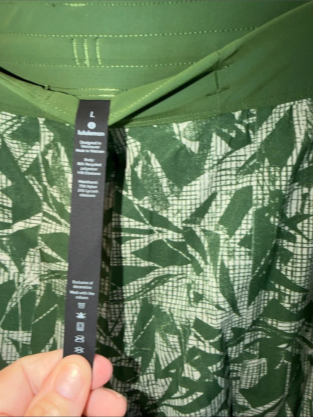 lululemon athletica Green Leaf-Print Workout Shorts